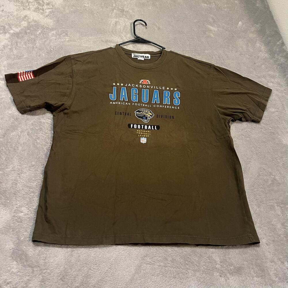 Vintage Jacksonville Jaguars Shirt Mens 2XL Brown NFL AFC Central Made USA 90s
